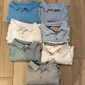 Tommy Bahama Men's Blue Light green Gray and White Polo Shirt Collection